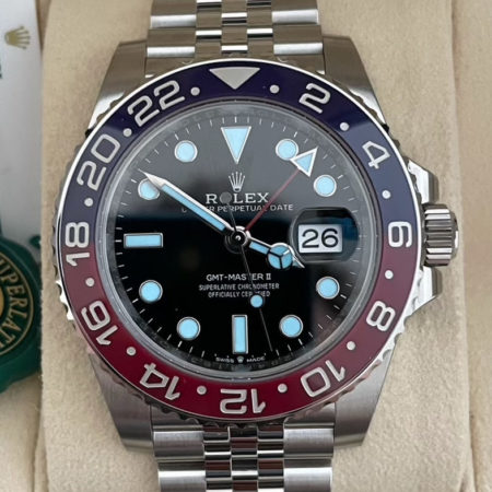 2021 Rolex GMT-Master II 126710 “Pepsi” with Full Factory Stickers