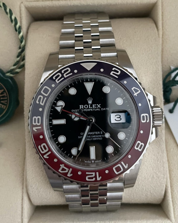 2021 Rolex GMT-Master II 126710 “Pepsi” with Partial Factory Stickers