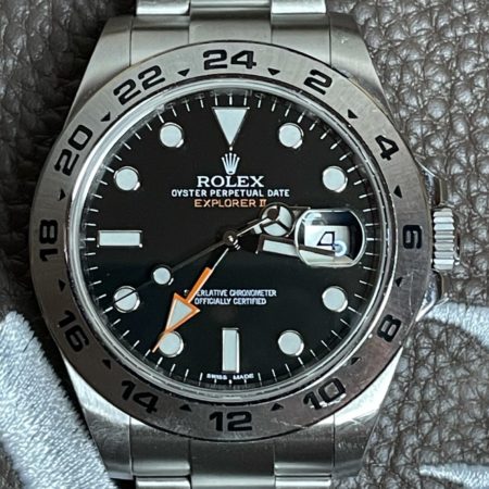 2014 Rolex Explorer II 216570 “Freccione” Black Dial